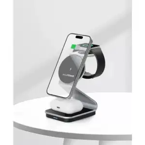 Realpower 3Ü 1 Arada Magsafe Silver Manyetik Kablosuz Şarj Aleti Rp-Wsw