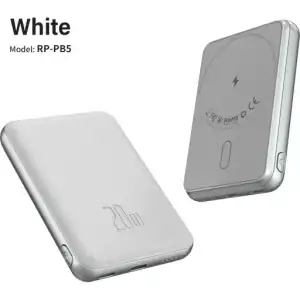 Realpower 5000Mah 20W Magsafe Taşınabilir Beyaz Powerbank Rp-Pb5