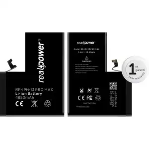 Realpower Apple Uyumlu iPhone 13 Pro Max Yüksek Kapasiteli Batarya 4352Mah