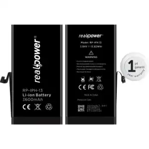 Realpower Apple Uyumlu iPhone 13 Yüksek Kapasiteli Batarya 3227Mah