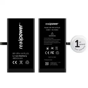 Realpower Apple Uyumlu iPhone 14 Plus Yüksek Kapasiteli Batarya