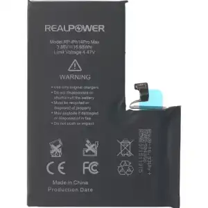 Realpower Apple Uyumlu iPhone 14 Pro Max Yüksek Kapasiteli Batarya