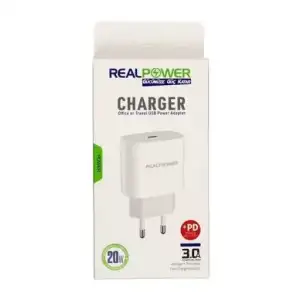 Realpower Apple Uyumlu iPhone 20 W Usb-C Güç Adaptörü Şarj Cihazı Old