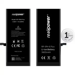 Realpower Apple Uyumlu iPhone 6 Plus Yüksek Kapasiteli Batarya 3700Mah
