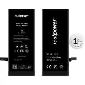 Realpower Apple Uyumlu iPhone 6S Yüksek Kapasiteli Batarya 2520Mah