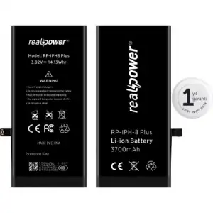 Realpower Apple Uyumlu iPhone 8 Plus Yüksek Kapasiteli Batarya 3700Mah