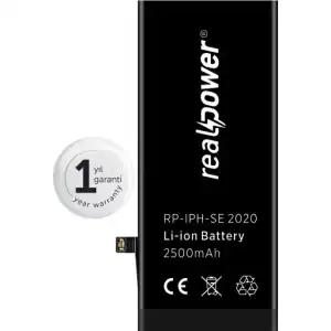 Realpower Apple Uyumlu iPhone Se 2020 Yüksek Kapasiteli Batarya