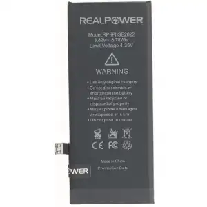 Realpower Apple Uyumlu iPhone Se 2022 Yüksek Kapasiteli Batarya