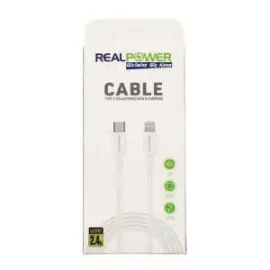 Realpower Apple Uyumlu iPhone Usb-C-Lightning Şarj Kablosu Old