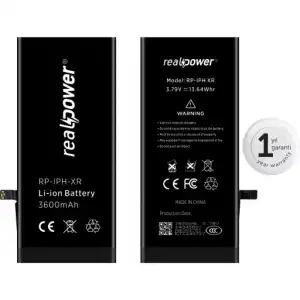 Realpower Apple Uyumlu iPhone Xr Yüksek Kapasiteli Batarya 3530Mah
