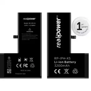 Realpower Apple Uyumlu iPhone Xs Yüksek Kapasiteli Batarya 3050Mah