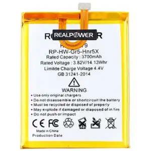 Realpower Honor Uyumlu 5X Gr5 Batarya 3700Mah