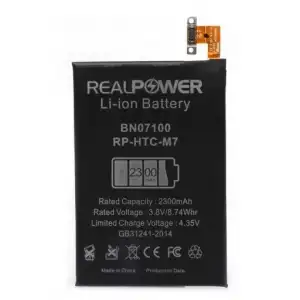 Realpower HTC Uyumlu One M7 Batarya 2300Mah