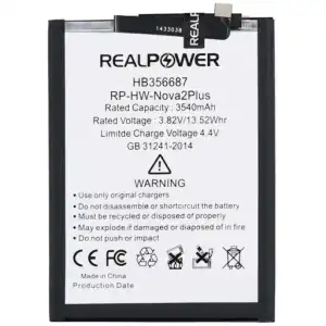 Realpower Huawei Uyumlu Nova 2 Plus Batarya 3540Mah