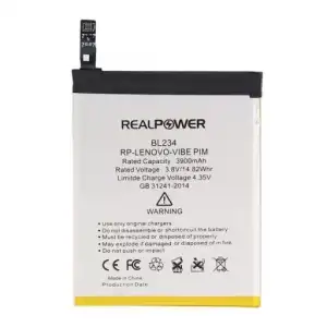 Realpower Lenovo Uyumlu P1M Batarya 3900Mah