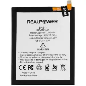 Realpower Meizu Uyumlu M6 Batarya 3200Mah