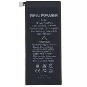 Realpower Meizu Uyumlu Pro 7 Plus Batarya 3740Mah