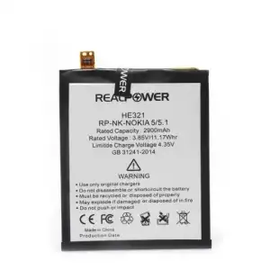 Realpower Nokia Uyumlu 5 Batarya 2900Mah