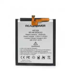 Realpower Nokia Uyumlu 8 Batarya 3030Mah