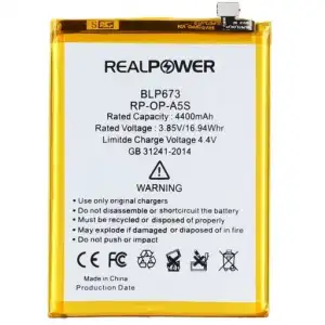Realpower Oppo Uyumlu A5S Batarya 4400Mah