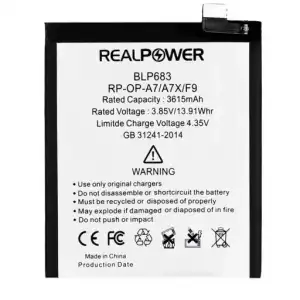 Realpower Oppo Uyumlu F9 Batarya 3615Mah