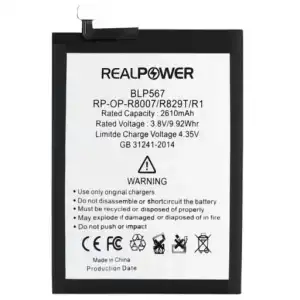Realpower Oppo Uyumlu R8007 Batarya 2610Mah