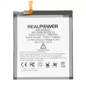 Realpower Samsung Uyumlu Galaxy Note 10 N970 Batarya 3600Mah