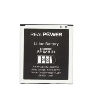 Realpower Samsung Uyumlu Galaxy S4 I9500 I9505 Batarya 2600Mah