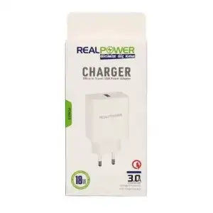 Realpower Xiaomi Uyumlu 18 W Güç Adaptörü Şarj Cihazı Old
