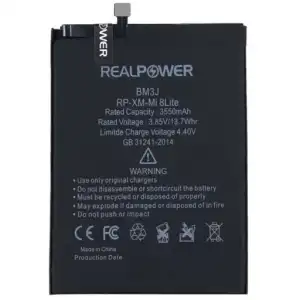 Realpower Xiaomi Uyumlu Mi 8 Lite Batarya 3550Mah
