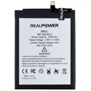 Realpower Xiaomi Uyumlu Mi 9 Batarya 3500Mah