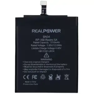 Realpower Xiaomi Uyumlu Redmi 5A Batarya 3110Mah