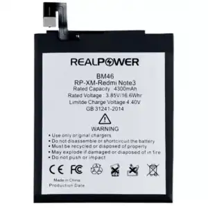 Realpower Xiaomi Uyumlu Redmi Note 3 Batarya 4300Mah