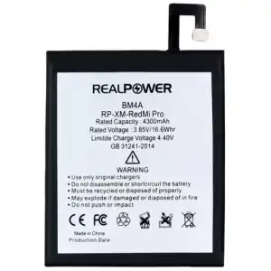 Realpower Xiaomi Uyumlu Redmi Pro Batarya 4300Mah