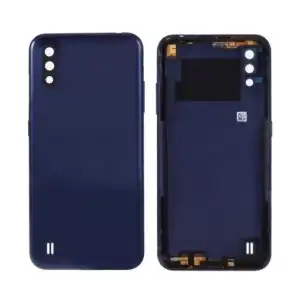 Samsung Uyumlu Galaxy A01 A015 Kasa Kapak Mavi Çıtasız