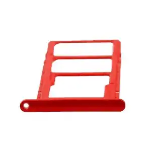 Samsung Uyumlu Galaxy A01 A015 Sim Kart Tepsisi Kırmızı