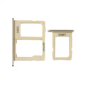 Samsung Uyumlu Galaxy J7 Pro 2017 J730 Sim Kart Tepsisi Gold Çift