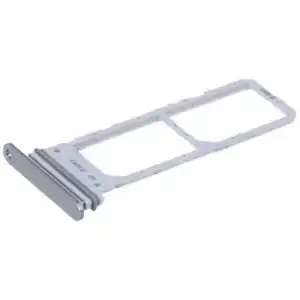 Samsung Uyumlu Galaxy Note 10 N970 Sim Kart Tepsisi Silver Çift