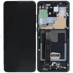 Samsung Uyumlu Galaxy S20 Ultra G988 Lcd Ekran Dokunmatik Siyah Servis Gh82-22327A