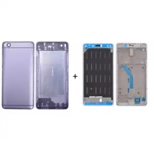 Xiaomi Uyumlu Mi 5S Kasa Kapak Siyah Çıtalı