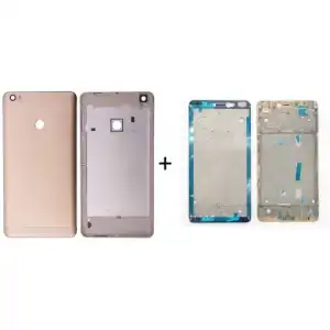 Xiaomi Uyumlu Mi Max Kasa Kapak Gold Çıtalı