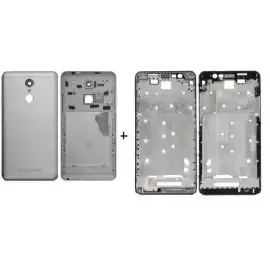 Xiaomi Uyumlu Redmi Note 3 Kasa Kapak Siyah Çıtalı