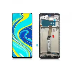 Xiaomi Uyumlu Redmi Note 9 Pro Lcd Ekran Dokunmatik Mavi Çıtalı