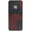 Huawei Uyumlu P20 Lite Arka Kapak Kamera Lensli Parmak Okuyuculu Siyah