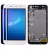 Huawei Uyumlu Y6 Lcd Ekran Dokunmatik Beyaz Çıtalı
