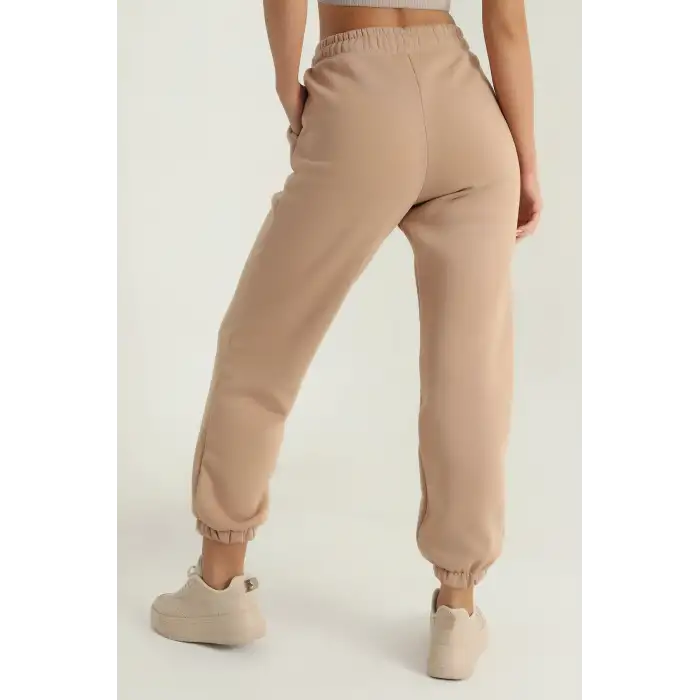 3 iplik şardonlu paça lastikli eşofman bisküvi is001