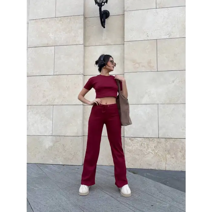 Bol paça pantolonlu alt üst takım