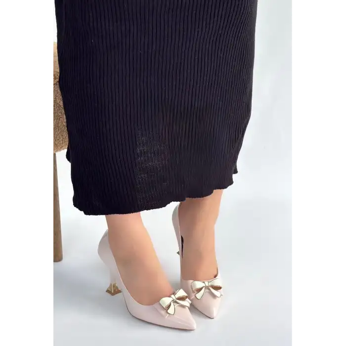 Coby Bej Rugan Topuklu Ayakkabı