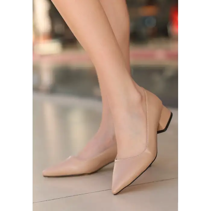 Desniy Nude Cilt Topuklu Ayakkabı