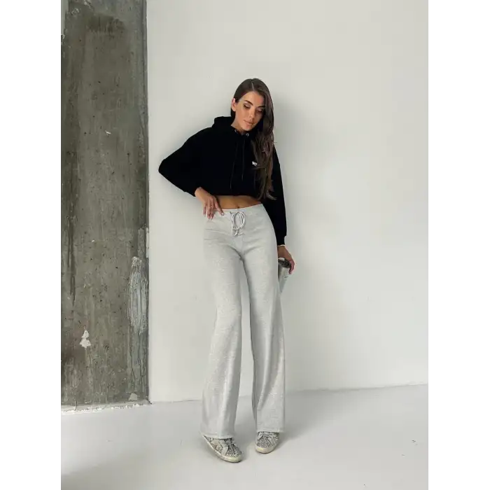 Fit comfort gri salaş pantolon A6011